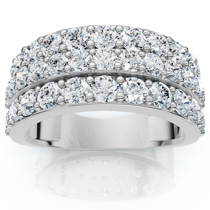 1 3/4Ct Diamond 8mm Wide Chelsea Wedding Ring Anniversary Band Gold Lab Grown