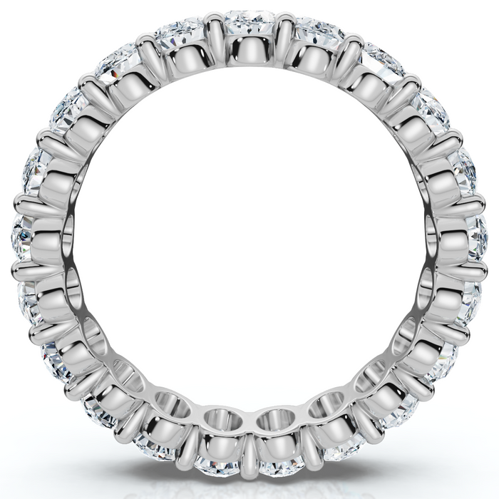 3Ct Oval Diamond Eternity Wedding Ring 14k Gold Lab Grown