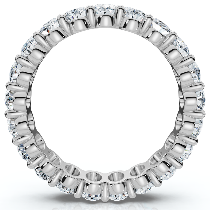 3Ct Oval Diamond Eternity Wedding Ring 14k Gold Lab Grown