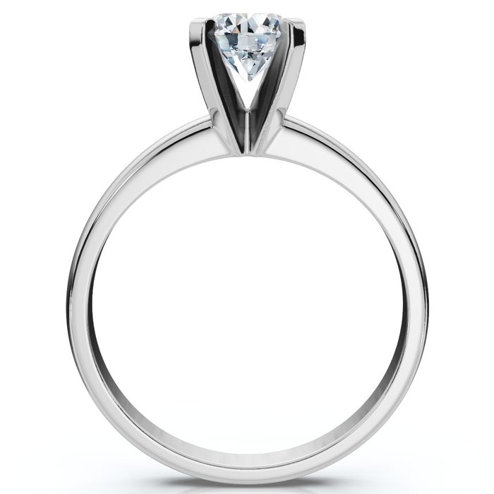 3/4Ct Solitaire Round Cut Lab Grown Diamond Engagement Ring 14k Gold