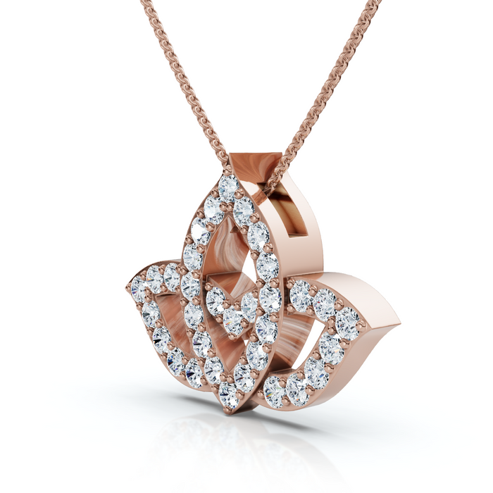 1Ct Beverly Diamond Halo Bezel Pendant 14k Gold 18" Necklace Lab Grown