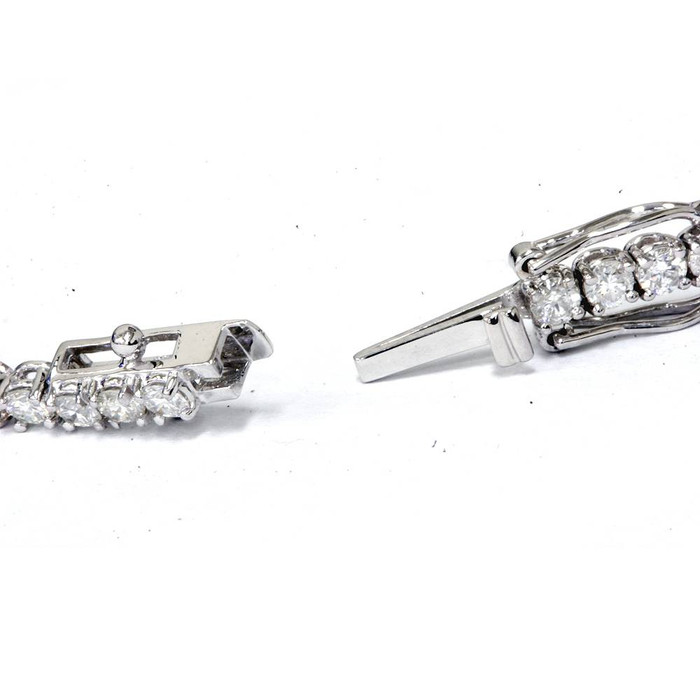 3 ct Diamond Tennis Bracelet 14k White Gold 7" Lab Grown