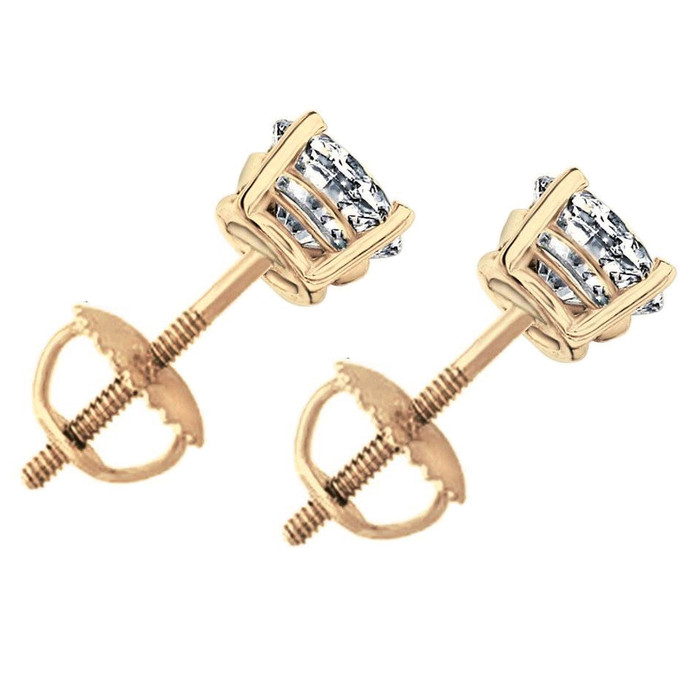 3/4 Ct TDW Lab Grown Diamond Studs 14K Yellow Gold