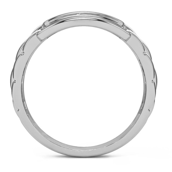 1/4Ct Pave Diamond Men's Wide Ring Lab Grown in White, Yellow, or Rose Gold