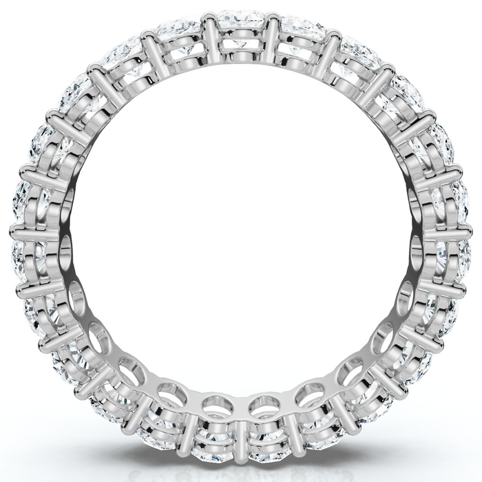 5 1/2CT Oval Diamond Eternity Ring White Yellow Rose Gold or Platinum Lab Grown