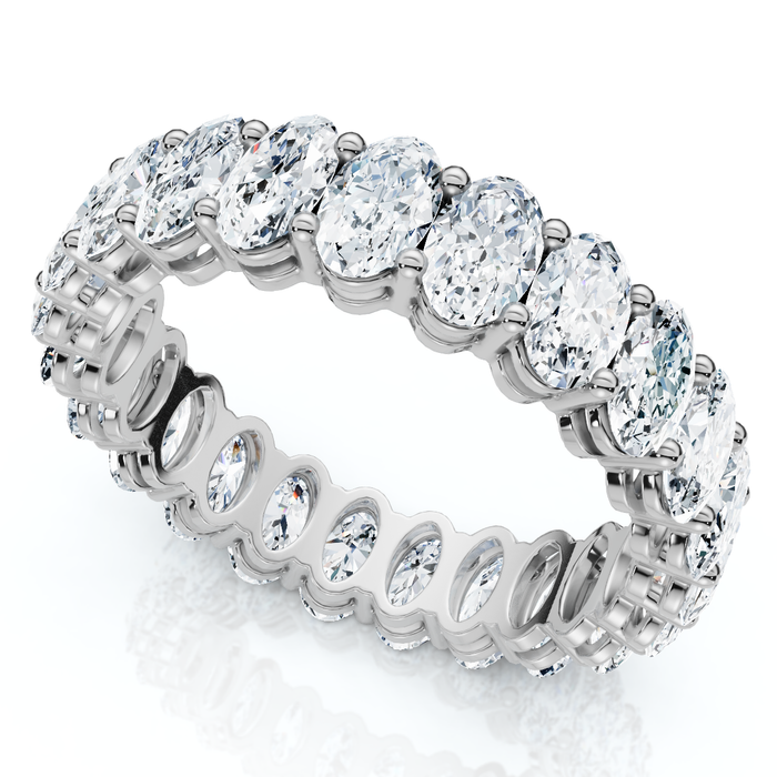 5 1/2CT Oval Diamond Eternity Wedding Ring Gold or Platinum Lab Grown