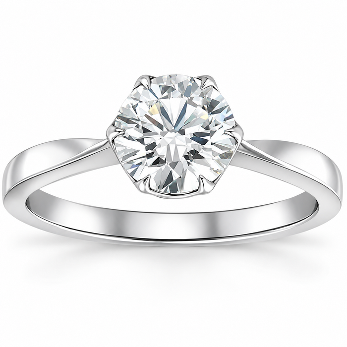 1 1/2Ct Solitaire Lab Grown Round Diamond Engagement Ring