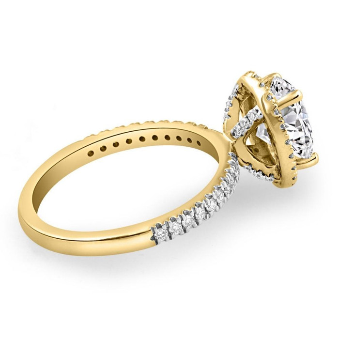 2 1/2Ct Oval Diamond Halo Engagement Ring White, Yellow, or Rose Gold Lab Grown 2 1/2Ct Oval Diamond Halo Engagement Ring White, Yellow, or Rose Gold Lab Grown