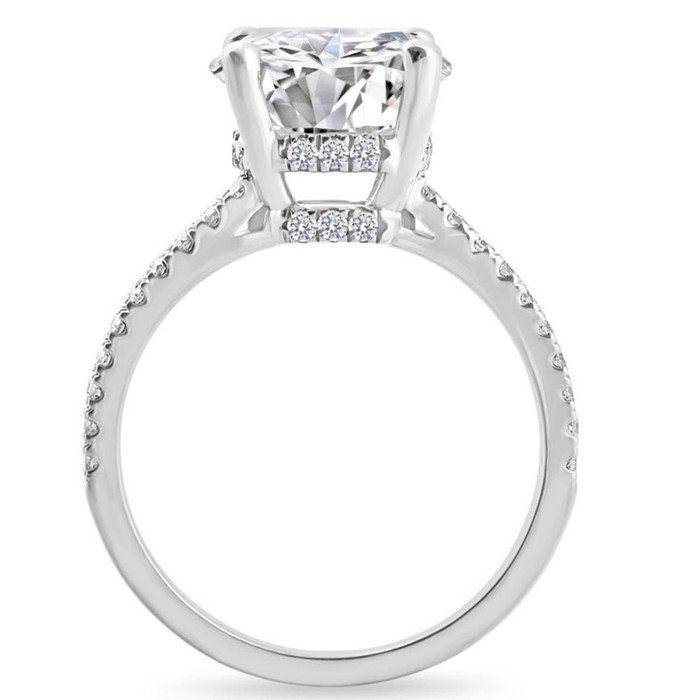 Certified 4 1/2Ct Diamond Engagement Ring Multi-Row Pave Diamonds Gold Lab Grown Certified 4 1/2Ct Diamond Engagement Ring Multi-Row Pave Diamonds Gold Lab Grown