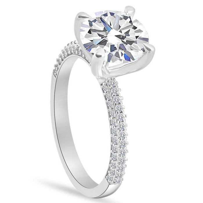 Certified 3 3/8Ct Heirloom Diamond Engagement Ring 14k Gold Lab Grown Certified 3 3/8Ct Heirloom Diamond Engagement Ring 14k Gold Lab Grown