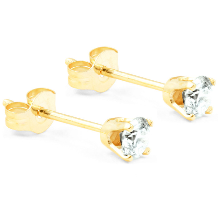1/4 Ct TDW Genuine Diamond Studs in 14k Yellow Gold 1/4 Ct TDW Genuine Diamond Studs in 14k Yellow Gold