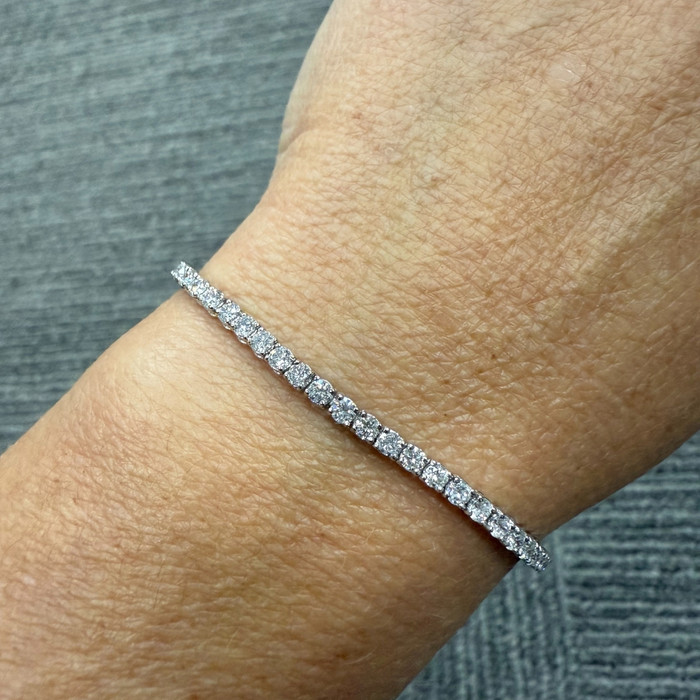 2ct TW Lab Grown Round Brilliant Cut Diamond Tennis Bracelet 14K White Gold 7" 2ct TW Lab Grown Round Brilliant Cut Diamond Tennis Bracelet 14K White Gold 7"