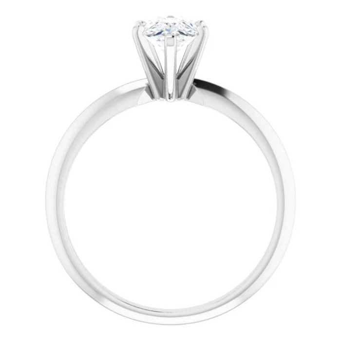 3Ct Pear Moissanite Solitaire Engagement Ring 14k White Yellow or Rose Gold