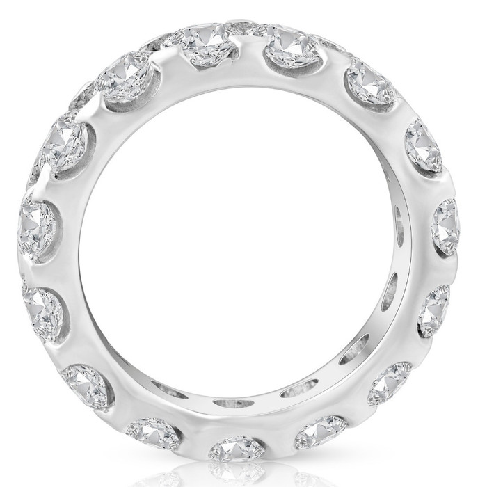 5 Ct Moissanite Eternity Ring in 10k White, Yellow, or Rose Gold (F-G,VVS2)