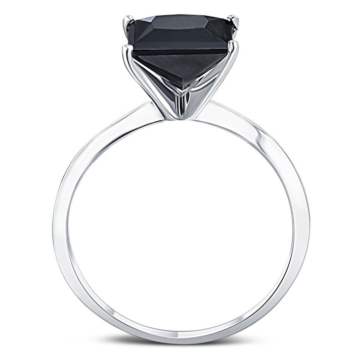 3Ct Black Moissanite Princess Cut Solitaire Engagement Ring 14k White Gold 3Ct Black Moissanite Princess Cut Solitaire Engagement Ring 14k White Gold