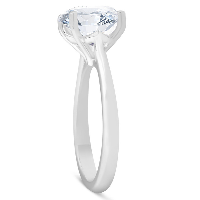 4ct Solitaire Moissanite Engagement Ring 14k White Gold 10MM 4ct Solitaire Moissanite Engagement Ring 14k White Gold 10MM