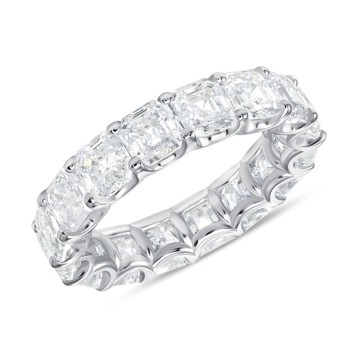 Asscher Eternity Band | William Goldberg