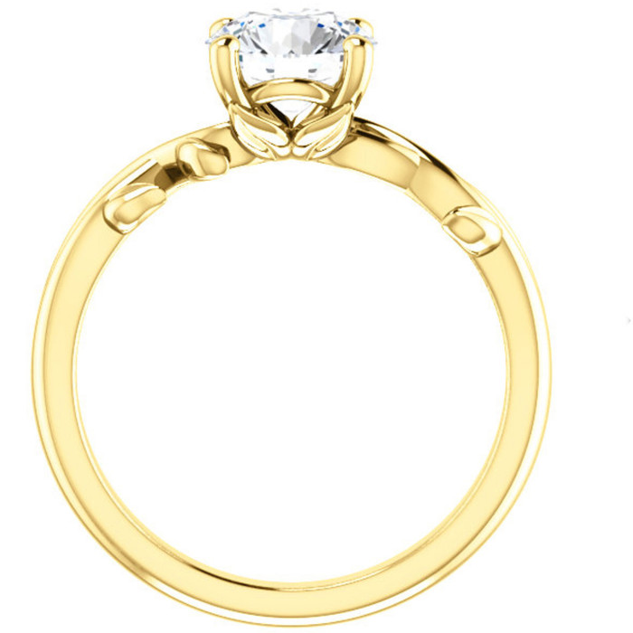 1 1/4 ct Solitaire Moissanite Vine Engagement Ring 14k Yellow Gold 1 1/4 ct Solitaire Moissanite Vine Engagement Ring 14k Yellow Gold