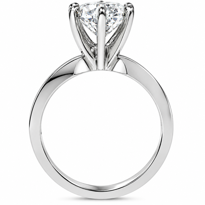 VVS 3ct Solitaire Moissanite Engagement Ring Round Brilliant 14k White Gold