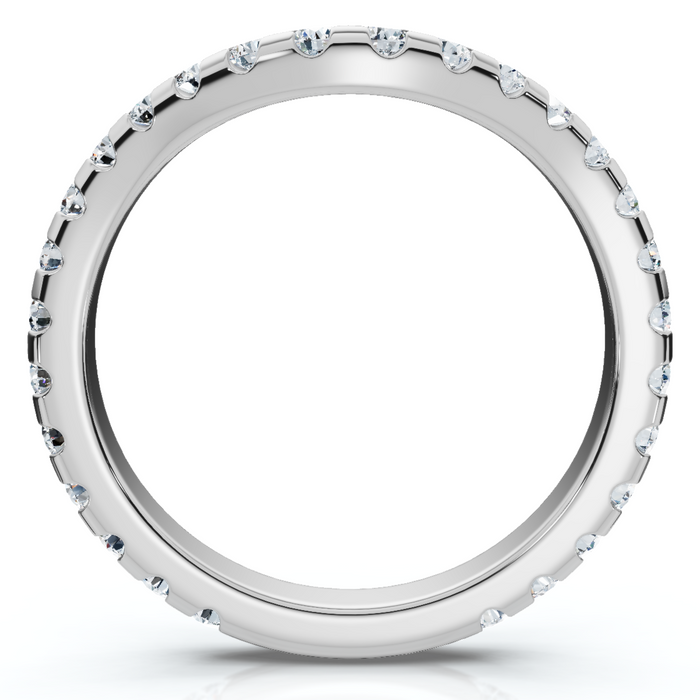 3/4Ct Curved Pave Diamond Wedding Anniversary Ring 14k Gold Lab Grown