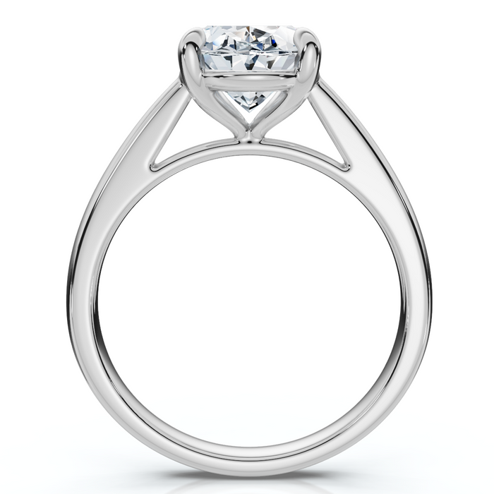 Certified 2Ct Oval Solitaire Ashley Diamond Engagement Ring 14k Gold Lab Grown