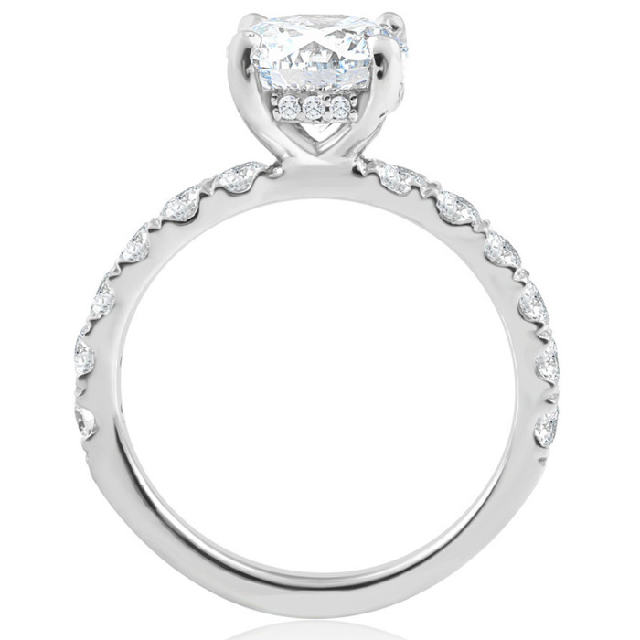 Certified 3 1/4Ct TW Round Diamond Engagement Ring 14k White Gold Lab Grown Certified 3 1/4Ct TW Round Diamond Engagement Ring 14k White Gold Lab Grown