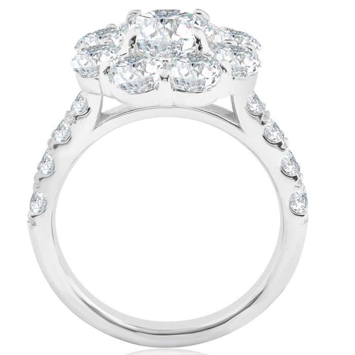 6 1/2Ct TW Round Diamond Engagement Wedding Ring Set 14k White Gold Lab Grown 6 1/2Ct TW Round Diamond Engagement Wedding Ring Set 14k White Gold Lab Grown