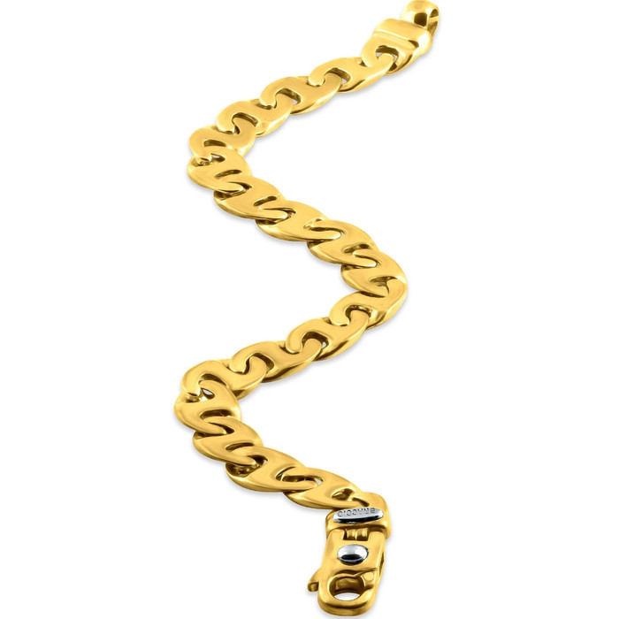 Men's Marine Link 14k Gold (30gram) or Platinum (48gram) 9mm Bracelet 8"