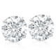4 Ct TW Round Moissanite Studs 14k White Gold