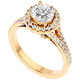 1 3/4Ct Diamond & Moissanite Halo Engagement Ring in 10k Gold