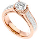 1 3/4Ct Diamond & Moissanite Designed Accent Engagement Ring in 10k Gold