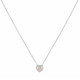 1Ct Morganite & Lab Grown Diamond Heart Pendant 14k White Gold Women's Necklace