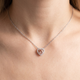 1Ct Morganite & Lab Grown Diamond Heart Pendant 14k White Gold Women's Necklace