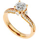 1 1/3Ct Diamond & Moissanite Accent Engagement Ring in 10k Gold