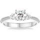 1 1/10Ct Diamond & Moissanite Accent Engagement Ring in 10k Gold