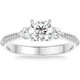 1 1/10Ct Diamond & Moissanite Accent Engagement Ring in 10k Gold