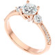 1 1/10Ct Diamond & Moissanite Accent Engagement Ring in 10k Gold