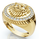3/8Ct Men's Diamond Lion Head Pink Ring in 10k White or Yellow Gold