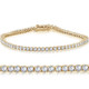 5 Carat TW Round Cut Lab Grown Diamond Tennis Bracelet 14k Yellow Gold Lab Grown