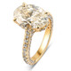 Certified 6.70Ct TW Oval Lab Grown Diamond Engagement Ring 14k Yellow Gold