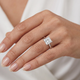 2 1/2Ct Princess Cut Solitaire Diamond Engagement Ring 14k White Gold Lab Grown