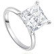 2 1/2Ct Princess Cut Solitaire Diamond Engagement Ring 14k White Gold Lab Grown