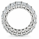 6Ct Emerald Cut Diamond Eternity Ring Lab Grown 14k White or Yellow Gold