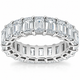 6Ct Emerald Cut Diamond Eternity Ring Lab Grown 14k White or Yellow Gold