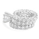 15Ct TW Diamond Eternity Engagement Wedding Ring Set 14k White Gold Lab Grown