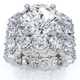 15Ct TW Diamond Eternity Engagement Wedding Ring Set 14k White Gold Lab Grown