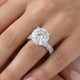 7Ct Diamond Eternity Engagement Ring Lab Grown 14k White Gold