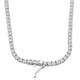 Huge 23 Ct Moissanite Tennis Necklace 14K White Gold 18"