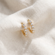 3/4 cttw Lab Grown Diamond Hoops in White or Yellow Gold 1/2" Tall