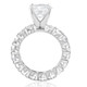5 1/2Ct TW Round Cut Diamond Eternity Engagement Ring 14k White Gold Lab Grown